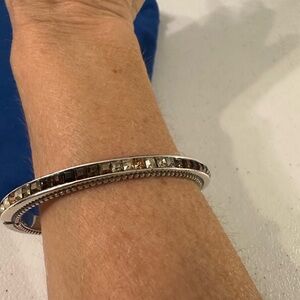 Elegant Silver with Gems Women's Bracelet